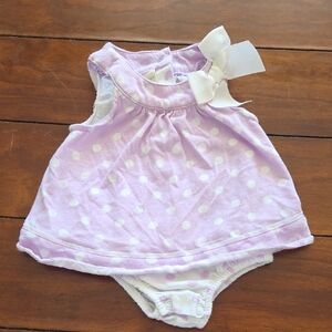 First Impressions Lavender Polka Dot Diaper Cover